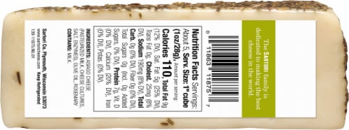 Sartori Rosemary & Olive Oil Asiago Cheese Perspective: back