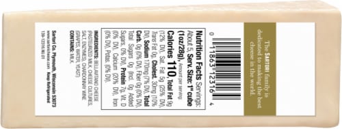 Sartori Chardonnay BellaVitano® Cheese Wedge Perspective: back