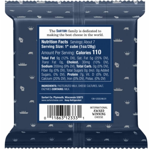 Sartori Old World Cheddar Cheese Perspective: back
