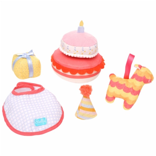 Manhattan Toy Stella Birthday Party 6 Piece Birthday Party Playset for 12" and 15" Dolls Perspective: back