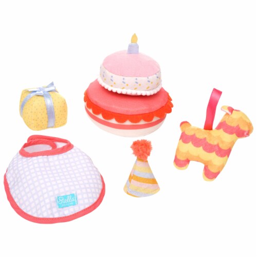 Manhattan Toy Stella Birthday Party 6 Piece Birthday Party Playset for 12" and 15" Dolls Perspective: back