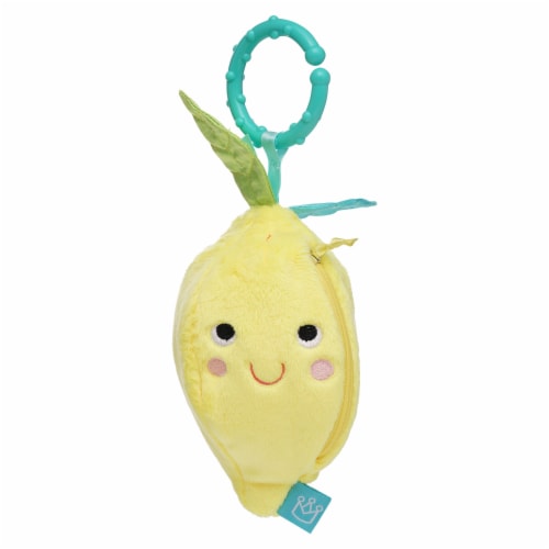 Manhattan Toy Mini-Apple Farm Lemon Baby Travel Toy with Rattle, Squeaker Perspective: back