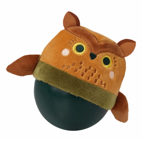 Manhattan Toy Wobbly Bobbly Owl Weighted, Soft Silicone Wobble Ball Perspective: back