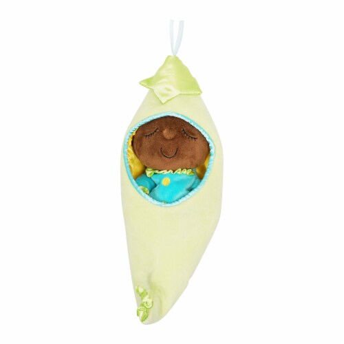 Manhattan Toy Snuggle Pod Sweet Pea Brown First Baby Doll with Cozy Sleep Sack Perspective: back