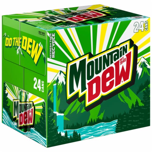 Mountain Dew® Soda Cans Perspective: back
