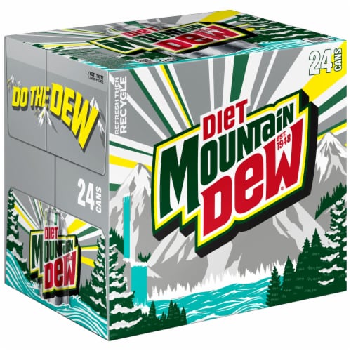 Diet Mountain Dew® Zero Sugar Soda Cans Perspective: back
