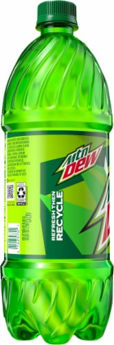 Mountain Dew Citrus Soda 1 Liter Bottle Perspective: back