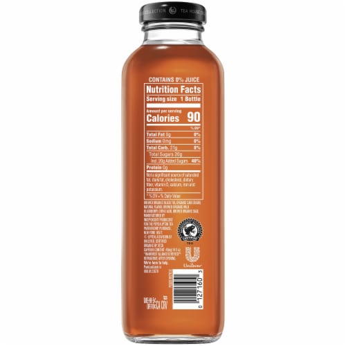 Pure Leaf Teahouse Collection Organic Black Tea Wild Blackberry and Sage 14 oz Bottle Perspective: back