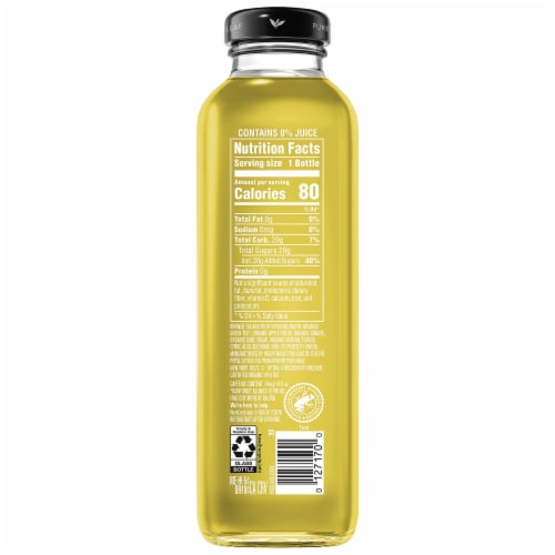 Pure Leaf Teahouse Collection Organic Green Tea Fuji Apple and Ginger 14 oz Bottle Perspective: back