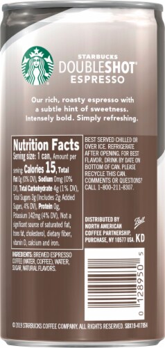 Starbucks® DoubleShot Americano Black Premium Espresso Beverage Perspective: back
