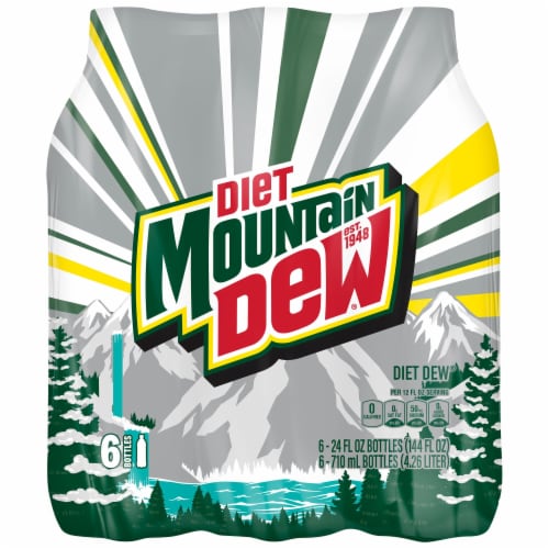 Diet Mountain Dew® Soda Bottles Perspective: back