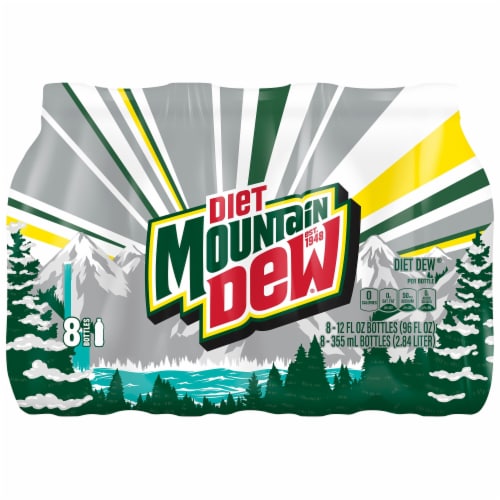 Diet Mountain Dew® Soda Bottles Perspective: back