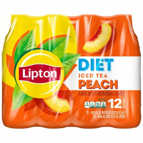 Lipton® Diet Peach Iced Tea Multipack Bottles Perspective: back