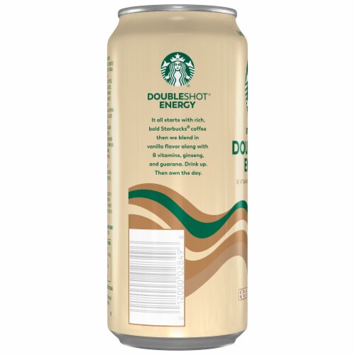 Starbucks® Doubleshot® Energy Vanilla Iced Coffee Can Perspective: back