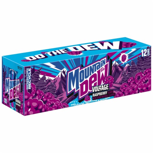 Mountain Dew® Voltage Soda Cans Perspective: back