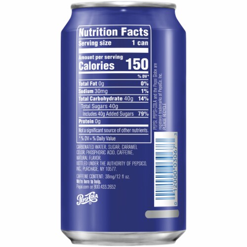 how many grams of sugar in pepsi cola