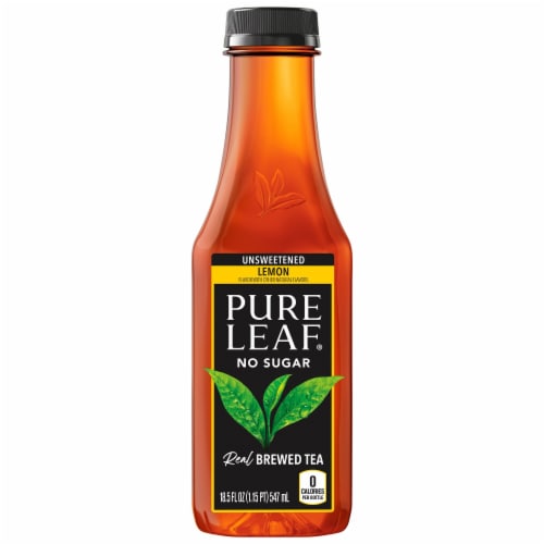 Pure Leaf Real Brewed Tea Unsweetened Black Tea With Lemon 18.5 Fl Oz Perspective: back