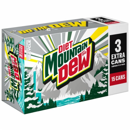Diet Mountain Dew® Soda Cans Perspective: back