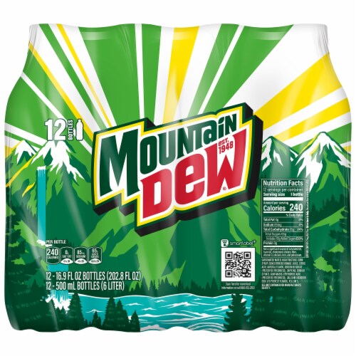 Mountain Dew® Soda Bottles Perspective: back