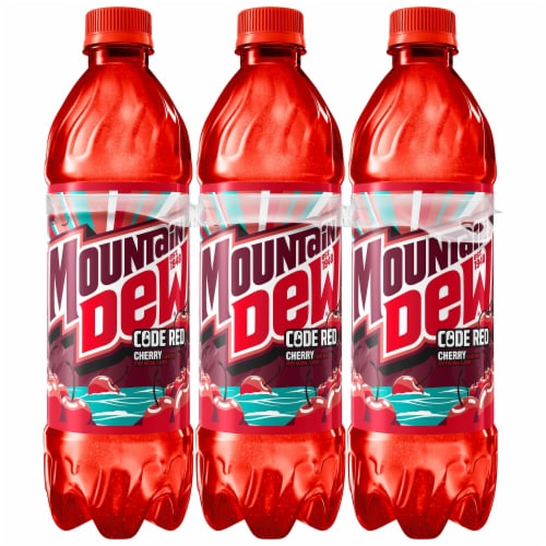 Mountain Dew® Code Red Soda Bottles Perspective: back