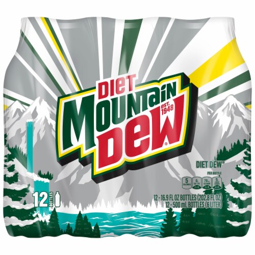 Diet Mountain Dew® Soda Bottles Perspective: back