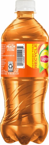 Lipton Peach Iced Tea Bottle Perspective: back