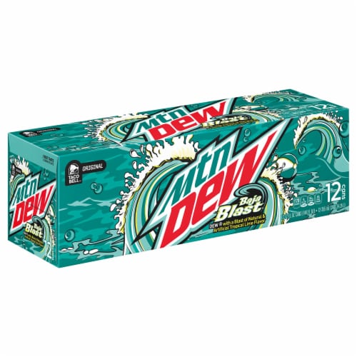 Mountain Dew® Baja Blast Soda Cans Perspective: back