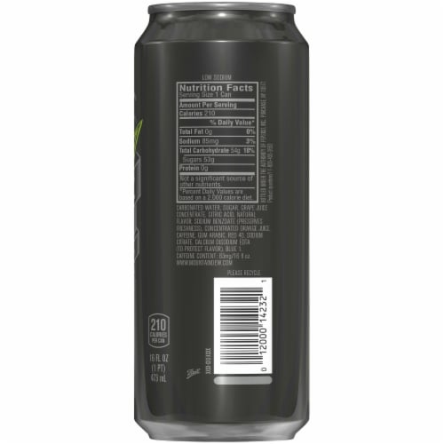 Mountain Dew® Black Label® Dark Berry Soda Perspective: back