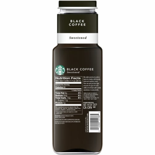 Starbucks Sweetened Black Medium Roast Iced Coffee Perspective: back