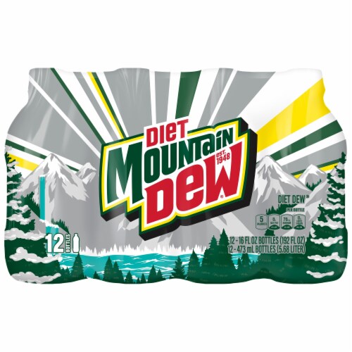 Mountain Dew® Diet Soda Bottles Perspective: back