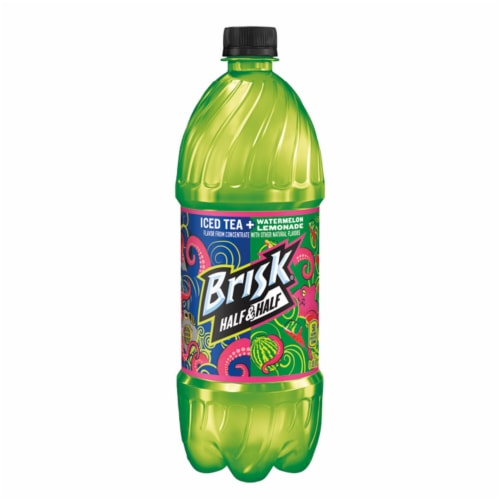 Brisk Half and Half Iced Tea Watermelon Lemonade 1 L Bottle Perspective: back