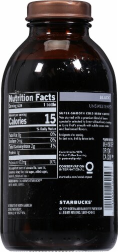 Starbucks® Cold Brew Black Unsweetened Iced Coffee Drink Perspective: back