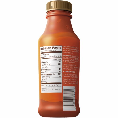 Starbucks Pumpkin Spice Latte Iced Coffee Espresso Beverage Perspective: back