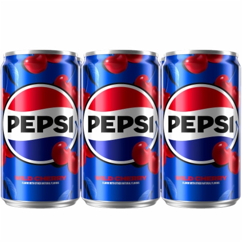 Pepsi Cola® Wild Cherry Soda Mini Cans Perspective: back