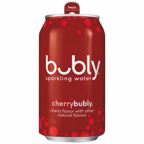 Bubly™ Cherry Flavored Sparkling Water Cans Perspective: back