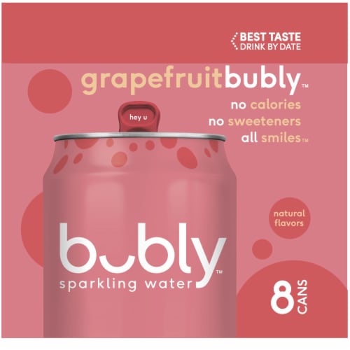 Bubly™ Grapefruit Flavored Sparkling Water Cans Perspective: back