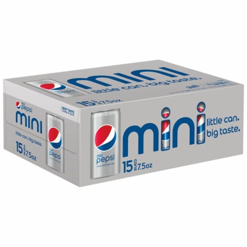Diet Pepsi Cola® Soda Mini Cans Perspective: back
