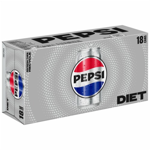 Diet Pepsi Cola® Soda Cans Perspective: back