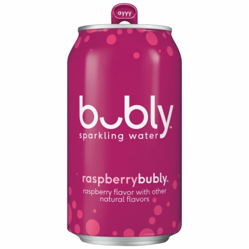 Bubly™ Raspberry Flavored Sparkling Water Cans Perspective: back
