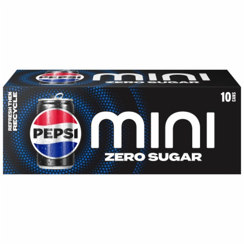 Pepsi Zero Sugar Soda Pop Mini Cans Perspective: back