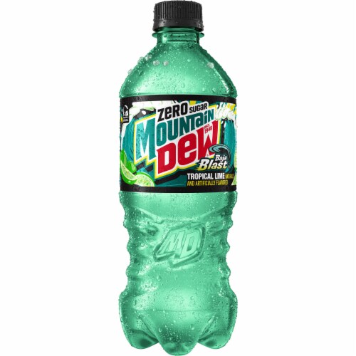 Mountain Dew® Zero Sugar Baja Blast Soda Bottle Perspective: back