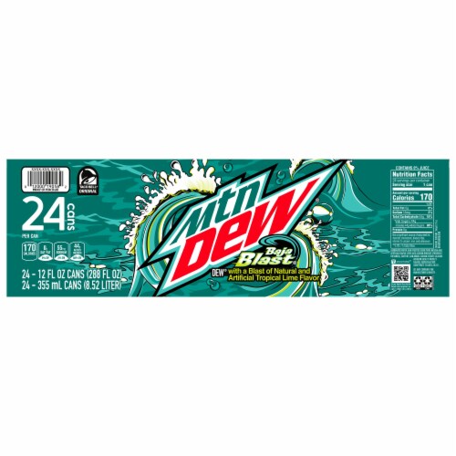 Mtn Dew Baja Blast Cans Perspective: back