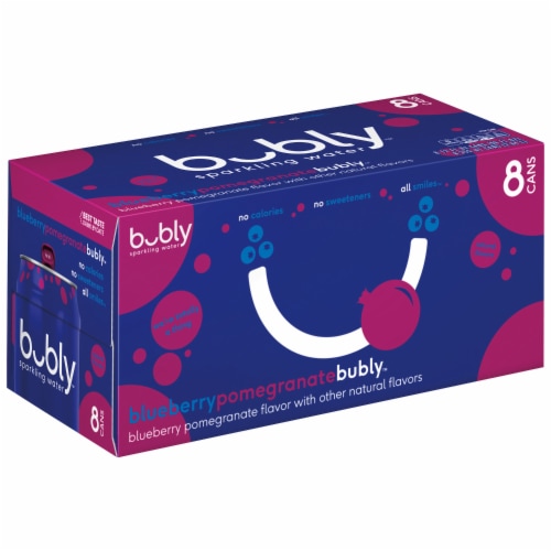 Bubly™ Blueberry Pomegranate Flavored Sparkling Water Cans Perspective: back