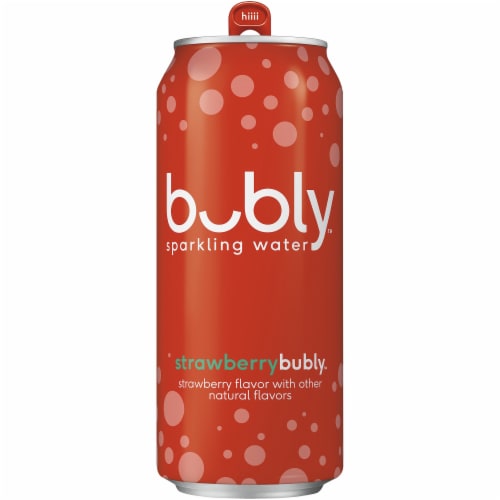 Bubly™ Strawberry Flavored Sparkling Water Can Perspective: back