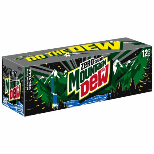 Mountain Dew® Zero Sugar Soda Cans Perspective: back