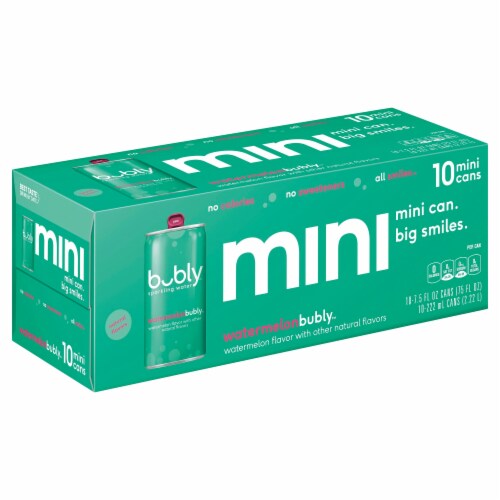 Bubly™ Watermelon Flavored Sparkling Water Mini Cans Perspective: back