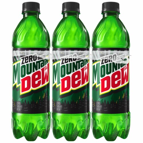 Mountain Dew® Zero Sugar Soda Bottles Perspective: back