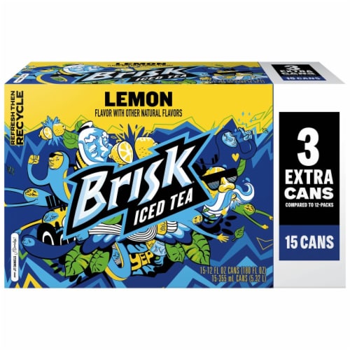 Brisk® Lemon Iced Tea Cans Perspective: back