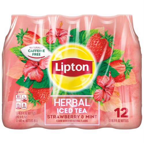 Lipton Herbal Strawberry & Mint Herbal Iced Tea Perspective: back