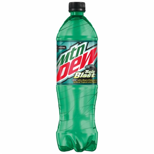 Mountain Dew® Baja Blast Soda Bottle Perspective: back